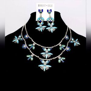 Robert Rose Blue and Silver Jewelry Set